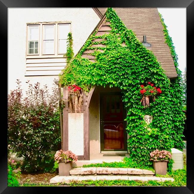 Ivy covered entrance Framed Print by Stephanie Moore