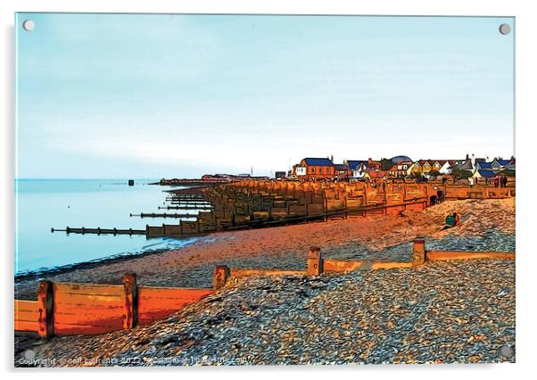 Whitstable Beach, Kent Acrylic by Jeff Laurents