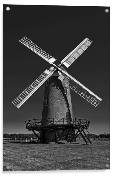  Wilton Windmill in Mono Acrylic by Joyce Storey