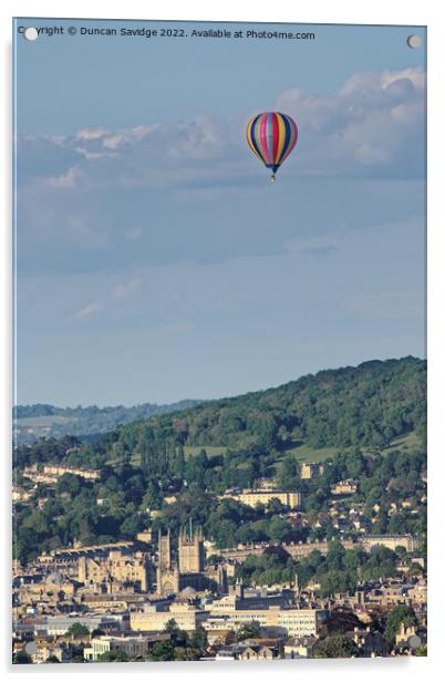 Ultramagic Hor air balloon over Bath               Acrylic by Duncan Savidge