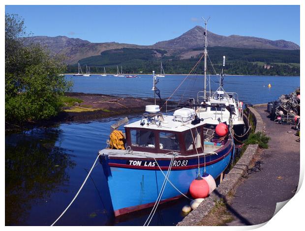 Fishing vessels at Brodick, Isle of Arran Print by Allan Durward Photography