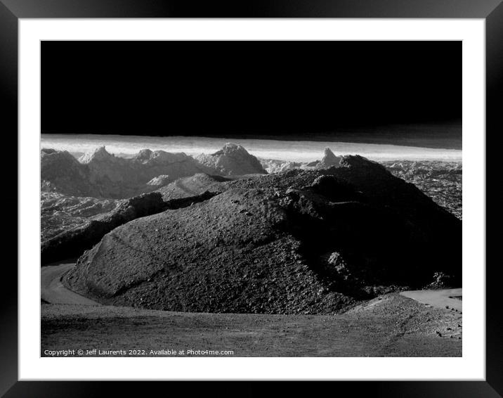 Black Volcanik, Lanzarote Framed Mounted Print by Jeff Laurents