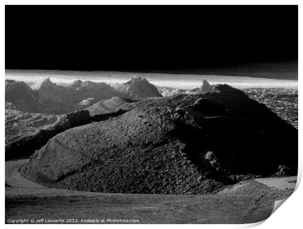 Black Volcanik, Lanzarote Print by Jeff Laurents