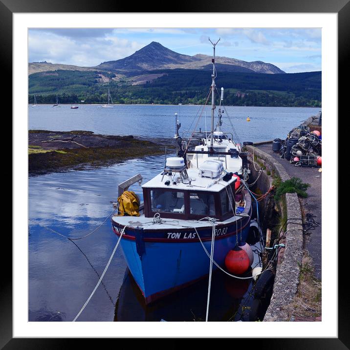 Brodick fishing boats Framed Mounted Print by Allan Durward Photography