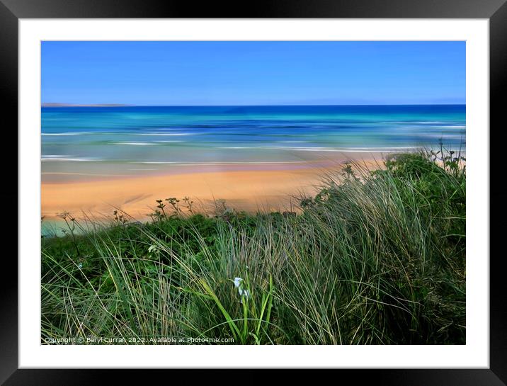 Serenity of Golden Sands Hayle Framed Mounted Print by Beryl Curran