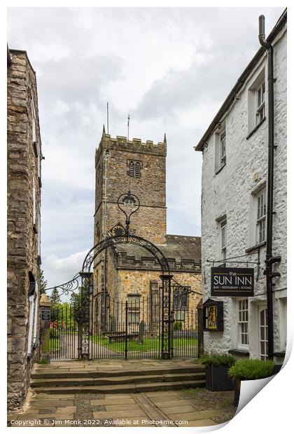St Mary's Church, Kirkby Lonsdale Print by Jim Monk