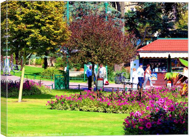Bournemouth South Gardens. Canvas Print by john hill