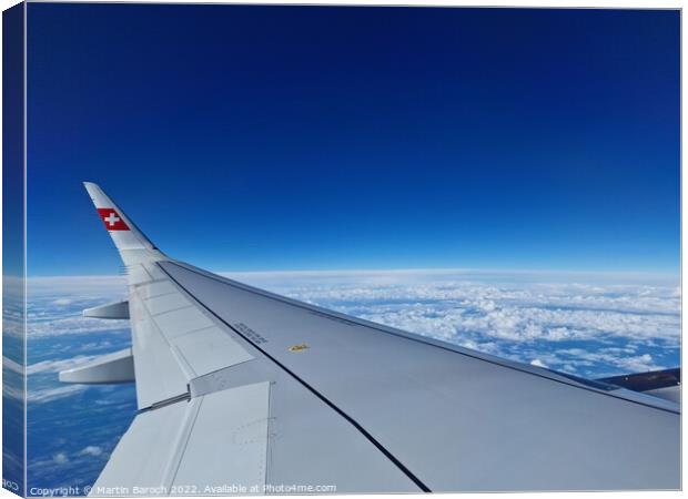 Flying Swiss Airlines  Canvas Print by Martin Baroch