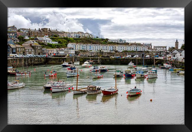 Porthleven Harbour, Cornwall Framed Print by kathy white