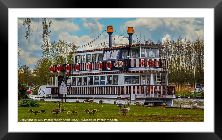 Southern Comfort Paddle Boat Framed Mounted Print by GJS Photography Artist
