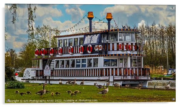 Southern Comfort Paddle Boat Acrylic by GJS Photography Artist