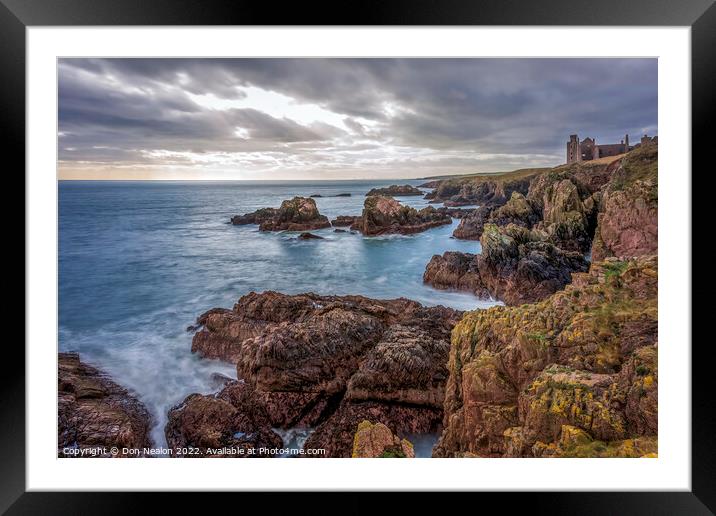 Gothic Romance at Slains Castle Framed Mounted Print by Don Nealon