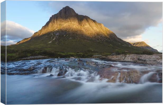 Sunrise on the Buachaille Canvas Print by Anthony McGeever
