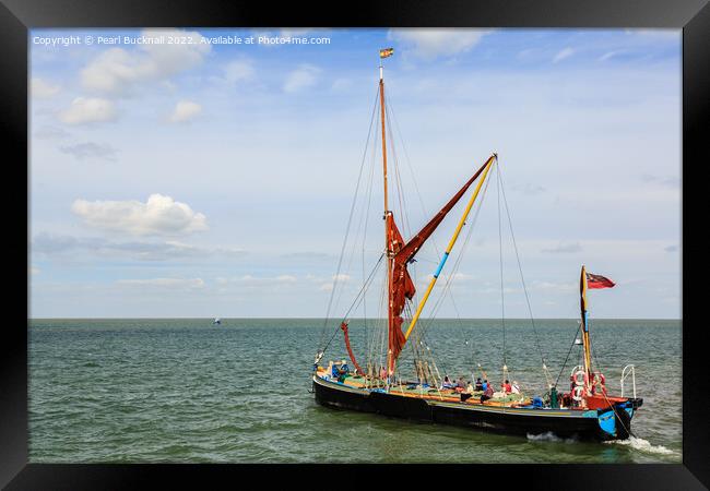 Sailing from Whitstable Kent Framed Print by Pearl Bucknall