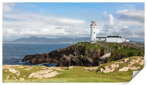 Fanad Head Lighthouse, Donegal, Ireland Print by jim Hamilton