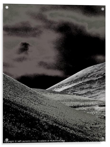 Lunar Landscape, Lanzarote Acrylic by Jeff Laurents
