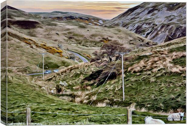 Ingram Valley (Digital Art Image) Canvas Print by Kevin Maughan