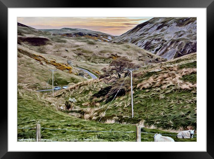 Ingram Valley (Digital Art Image) Framed Mounted Print by Kevin Maughan