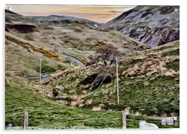 Ingram Valley (Digital Art Image) Acrylic by Kevin Maughan