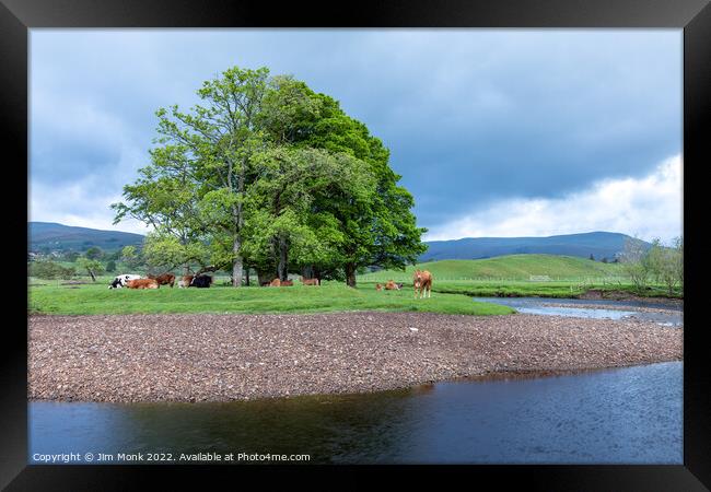 River Ure, Hawes Framed Print by Jim Monk