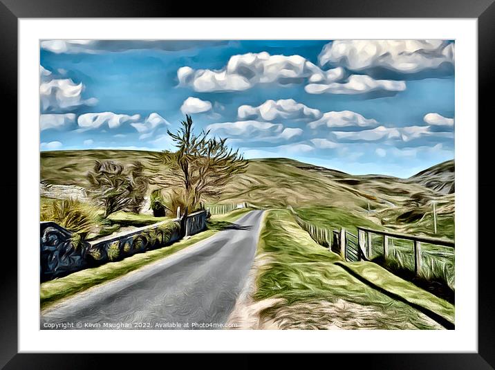 Ingram Valley 2 (Digital Art Image) Framed Mounted Print by Kevin Maughan