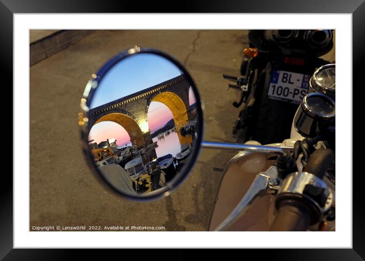 Reflection of Pont du Vallon des Auffes in Marseille, France Framed Mounted Print by Lensw0rld 