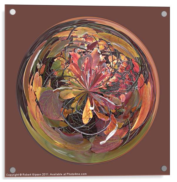 Spherical Glass paperweight Tanglewood Acrylic by Robert Gipson