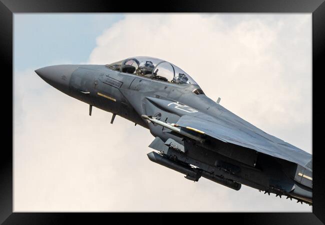 F-15 Strike Eagle CLimb Framed Print by J Biggadike