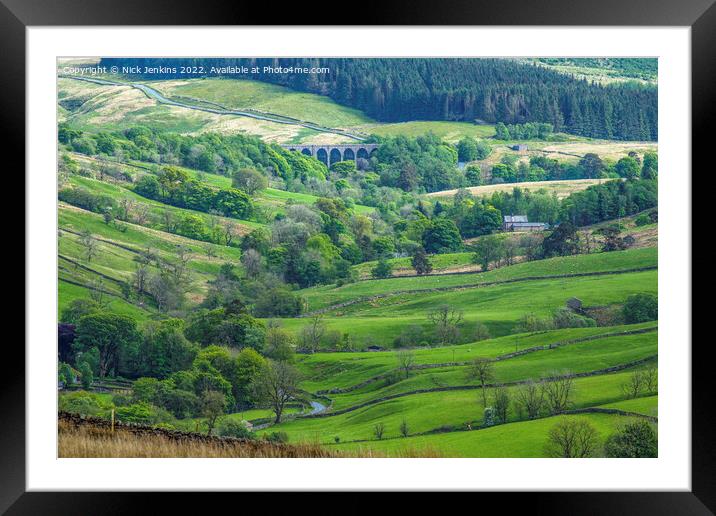 The top of Dentdale in Cumbria  Framed Mounted Print by Nick Jenkins