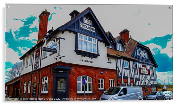 The Swan Inn Horning Acrylic by GJS Photography Artist