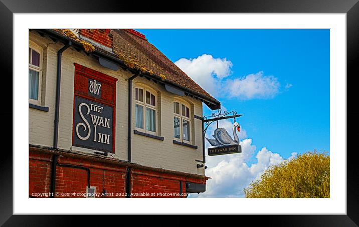 The Swan Inn Signs Framed Mounted Print by GJS Photography Artist