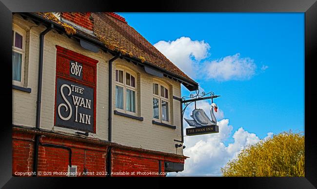 The Swan Inn Signs Framed Print by GJS Photography Artist