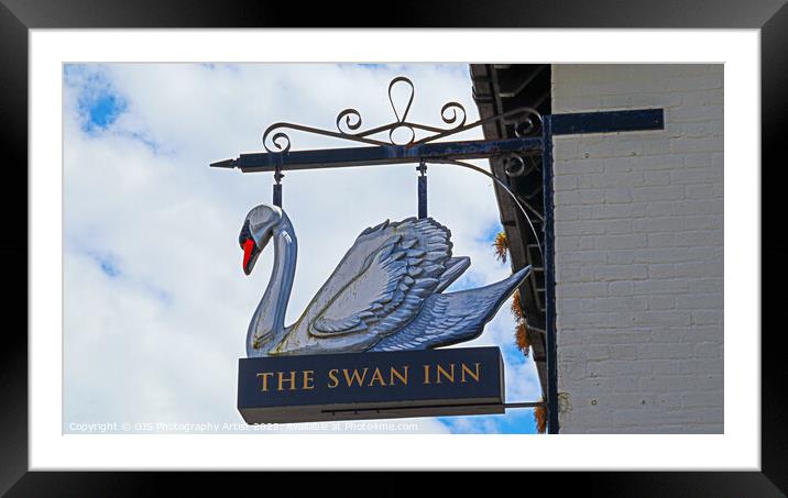 The Swan Inn Sign Framed Mounted Print by GJS Photography Artist