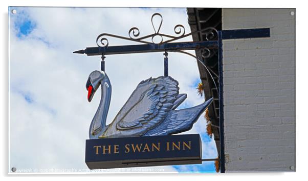 The Swan Inn Sign Acrylic by GJS Photography Artist
