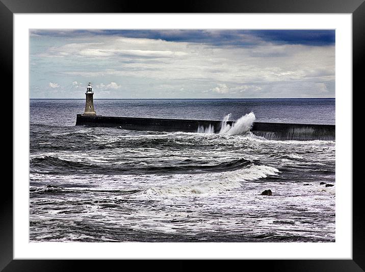 Harbour Light Tynemouth Framed Mounted Print by Trevor Kersley RIP