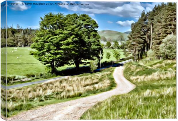 Ingram Valley 3 (Digital Art Image) Canvas Print by Kevin Maughan