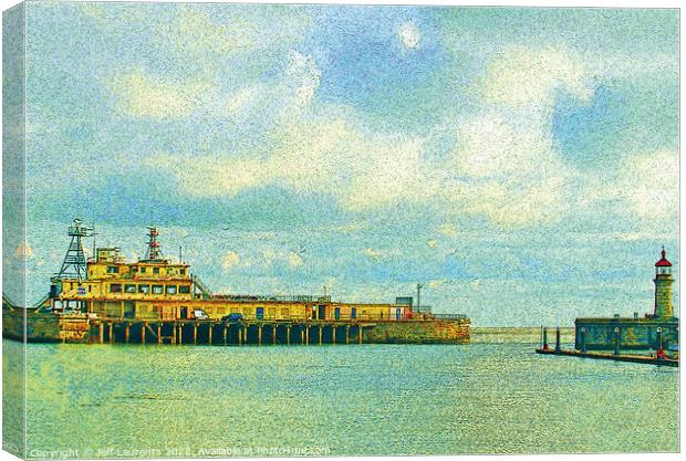 View of The Brasserie and Lighthouse, Ramsgate  Canvas Print by Jeff Laurents