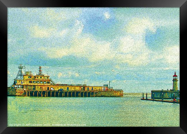 View of The Brasserie and Lighthouse, Ramsgate  Framed Print by Jeff Laurents