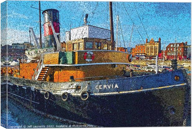 The Cervia,  Ramsgate Royal Harbour Canvas Print by Jeff Laurents