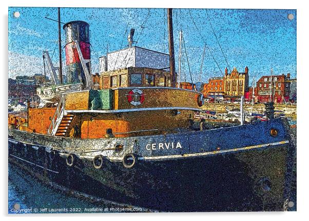 The Cervia,  Ramsgate Royal Harbour Acrylic by Jeff Laurents