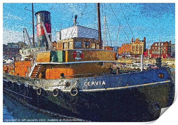 The Cervia,  Ramsgate Royal Harbour Print by Jeff Laurents
