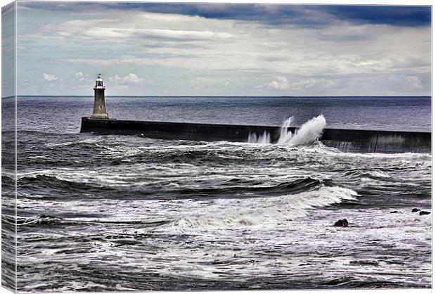 Harbour Light Tynemouth Canvas Print by Trevor Kersley RIP