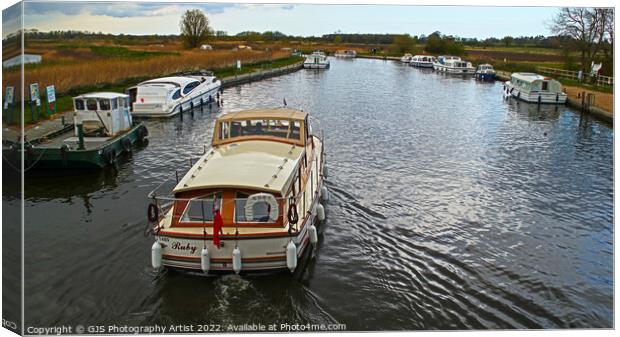 On The Broads Canvas Print by GJS Photography Artist