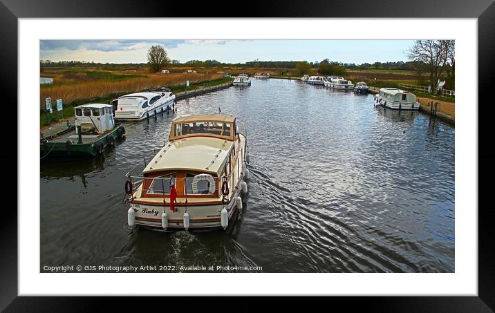 On The Broads Framed Mounted Print by GJS Photography Artist
