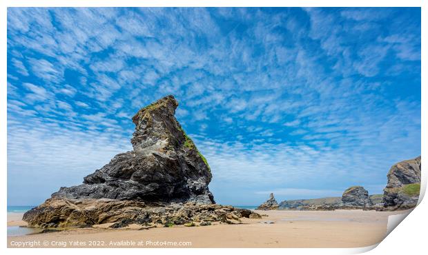 Bedruthan Steps Cornwall Print by Craig Yates