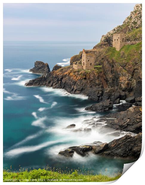 Botallack Mine Cornwall  Print by Craig Yates