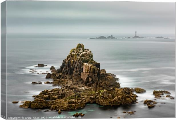 Armed Knight rock sea stack Canvas Print by Craig Yates
