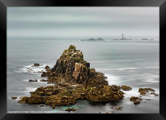 Armed Knight rock sea stack Framed Print by Craig Yates