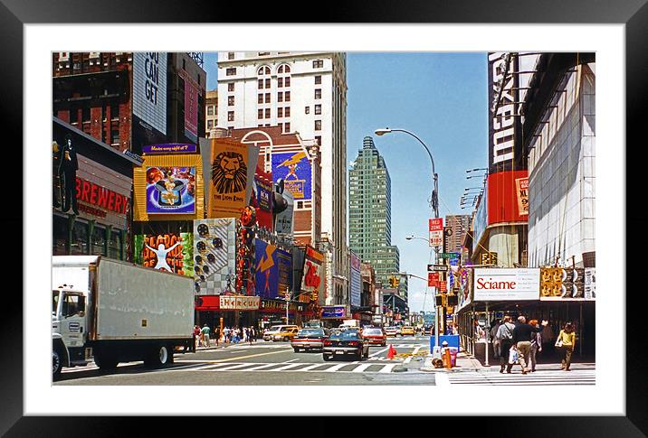 Times Square Framed Mounted Print by Tom Gomez