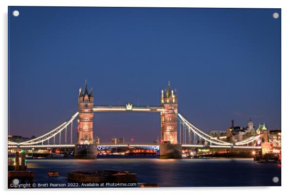 Tower Bridge Acrylic by Brett Pearson